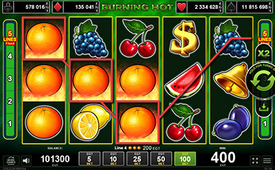 Burning Hot Slot Bonusspiel